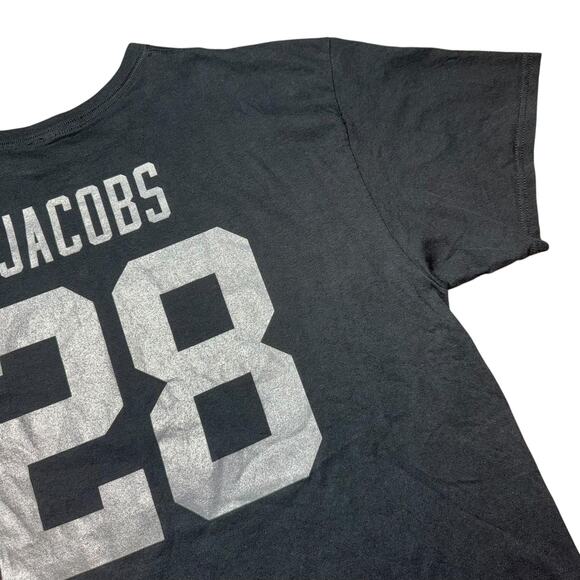 Las Vegas Raiders Shirt Mens XL NFL Football Josh Jacobs 28 Team Apparel Tee - Picture 8 of 11